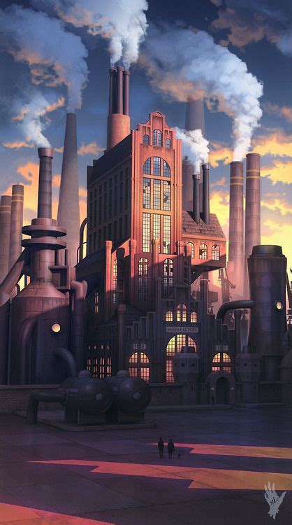 Factory By Alexshatohin Steampunk City Steampunk Art Environment