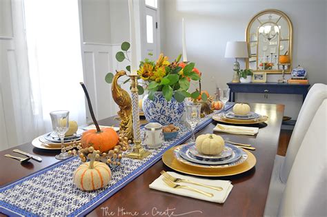 Blue And White Thanksgiving Tablescape The Home I Create