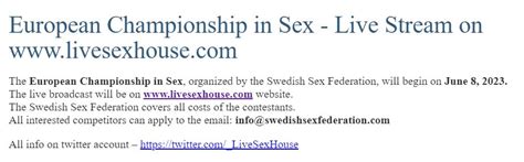 sweden sex championship 2023 rules registration participants where to watch online