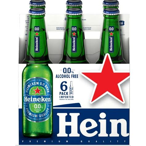 Heineken 00 Alcohol Free Beer 6 Pack 112 Fl Oz Bottles 69 Calories