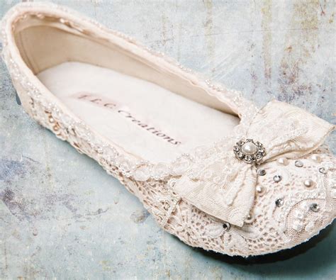 Sweet Wedding Ballet Flatsvintage Lace Bridal Shoes Personalized
