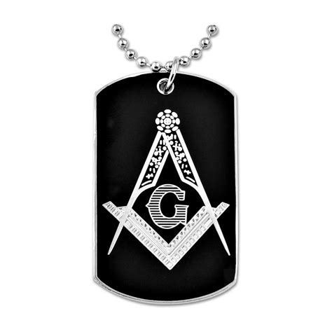 You know your dog needs an id tag to keep him safe. Engraved Dog Tag Necklace | The Masonic Exchange