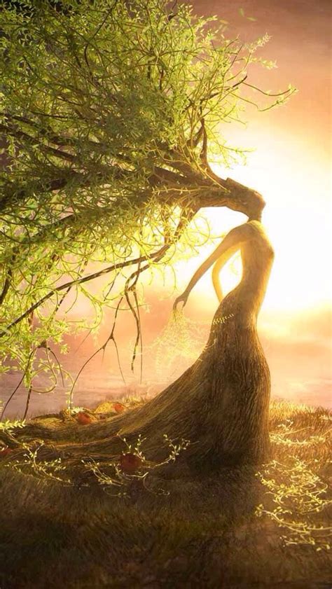 Tree Woman One With Nature Art Work Fantasy Art Mother Earth Fantasy
