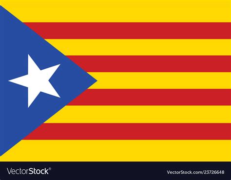 Flag Of Catalonia Catalonian Flag Autonomous Vector Image