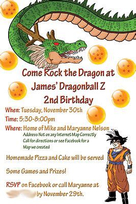 Click here to browse the available invitations and edit it online with drevio canvas. DragonBall Z themed birthday these parents are Awesome ...