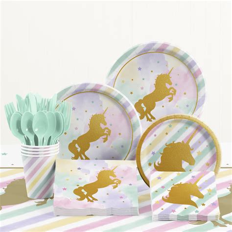 Unicorn Birthday Party Supplies Kit For 8 Guests