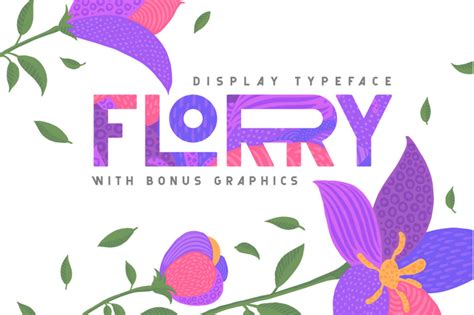 Florry Font And Illustrations By Gleb Natasha Guralnyk TheHungryJPEG