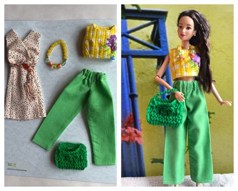 Handmade Barbie Outfit With Accessories Barbie Clothes Barbie Doll Clothes Barbie Doll