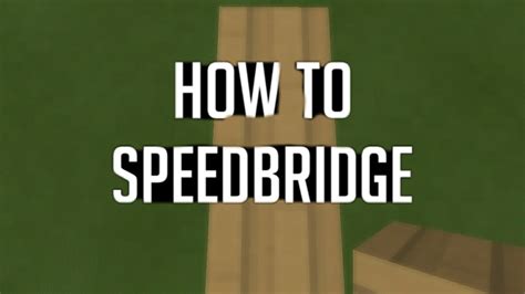How To Speedbridge In Minecraft Bepe Tutorial Youtube