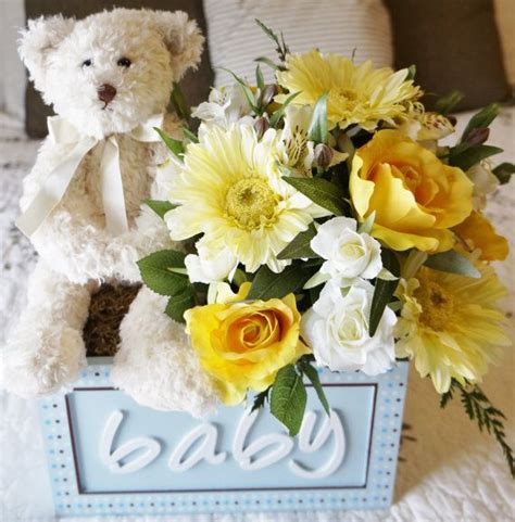 There are 1595 flower teddy baby for sale on etsy, and they cost $22.31 on average. Bouncing Baby Bear (in blue) - Premium Silk Floral ...