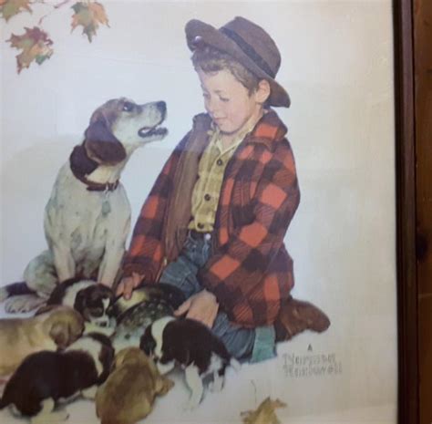 Lot 2 Vintage Norman Rockwell Old Prints Copy Of An Art Painting