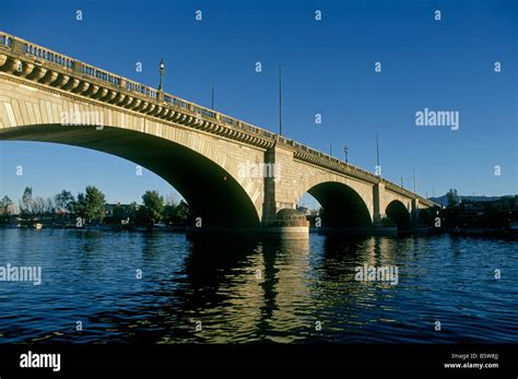 A View Of The Original London Bridge Which Is Now Erected Over An Arm Of Lake Havasu In Lake