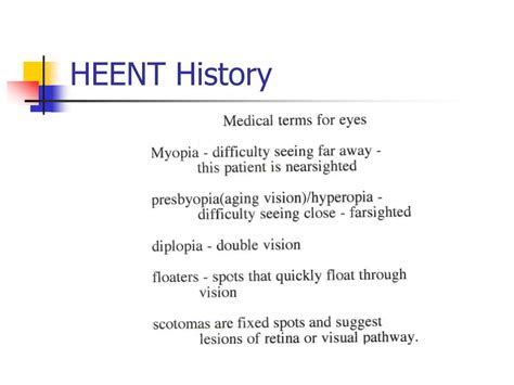 Ppt Heent History Powerpoint Presentation Id665880