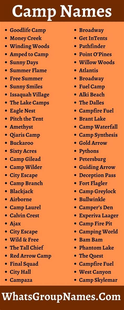 401 Camp Names Summer Cool Catchy Best And Creative