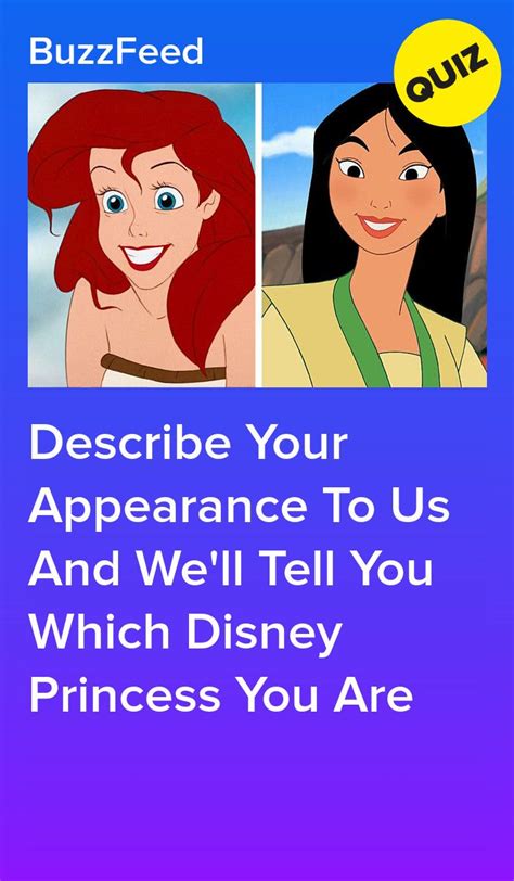 describe your appearance to us and we ll tell you which disney princess you are disney