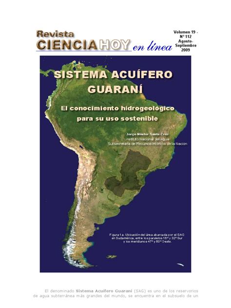 Acuifero Guarani Agua Subterránea Agua