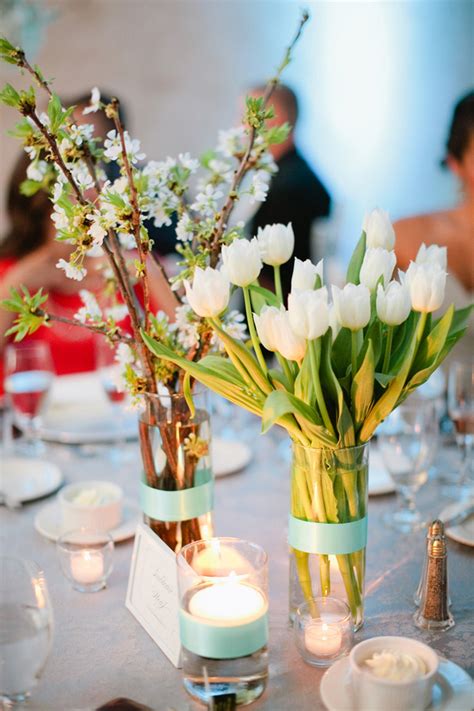 White Tulip Wedding Centerpiece Elizabeth Anne Designs The Wedding Blog