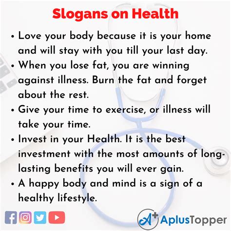 Health Slogans Unique And Catchy Slogans On Health In English Cbse