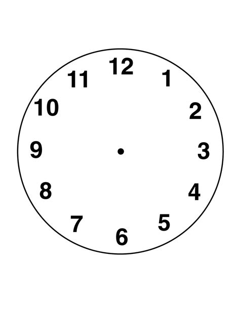 Blank Clock Faces For Exercises Activity Shelter Blank Clock Clock