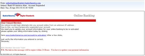 36 Phishing Email Bank Of America Pictures Hutomo