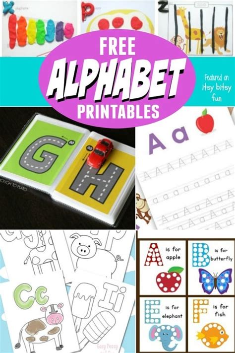 Alphabet Learning Printables Itsy Bitsy Fun