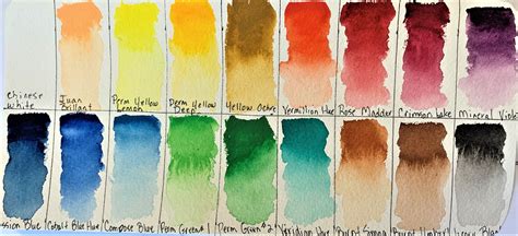 Best Holbein Watercolors Pallet Setup And Swatches Watercolor Pallet