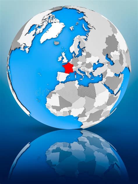 France On A Globe Stock Photo Image Of Business Cymk 4882462