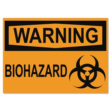 Headline® Sign Osha Safety Signs Warning Biohazard Orangeblack 10 X