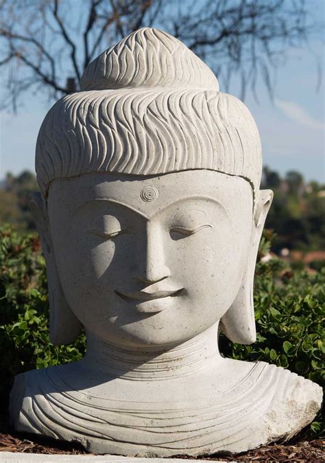 Sold Stone Bust Of Lord Buddha 36 59ls2 Hindu Gods And Buddha Statues