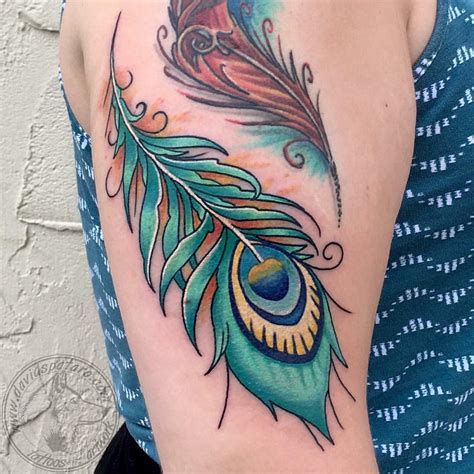 35 Colorful Peacock Feather Tattoo Meaning And Designs 2019