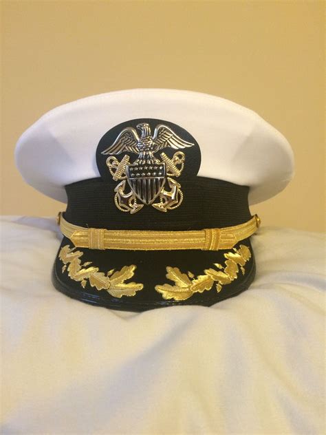 Usn Field Grade Officer Combination Cover In White Military Insignia