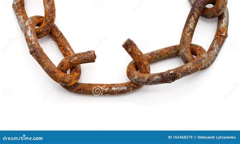 Torn Rusty Chain Stock Image Image Of Freedom Element 165468279