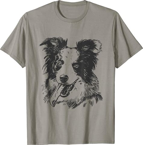Scotch Collies Art Herding Dog Lovers Border Collie Face T Shirt