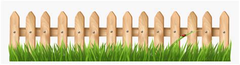Fence With Grass Transparent Png Clipart Wooden Fence Vector Png Png