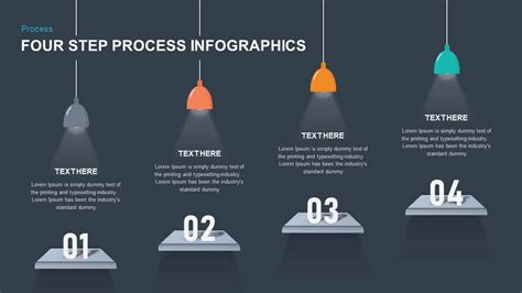 4 Step Process Infographic Template For Presentation Slidebazaar