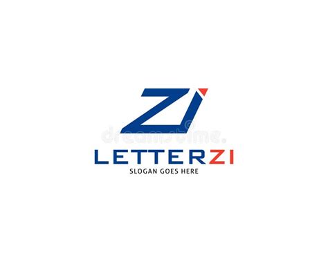 Initial Letter Zi Logo Template Design Stock Vector Illustration Of