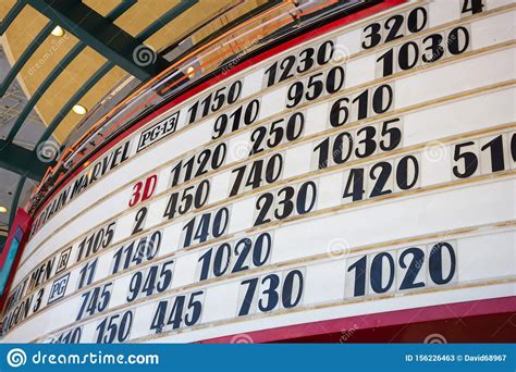 Movie Showtimes At A Theater Editorial Stock Photo - Image of admission ...