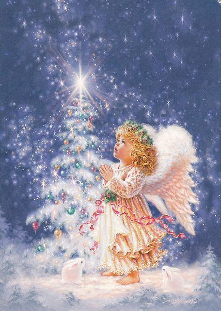 Christmas Angel Greeting Card Christmas Angels Christmas Scenes
