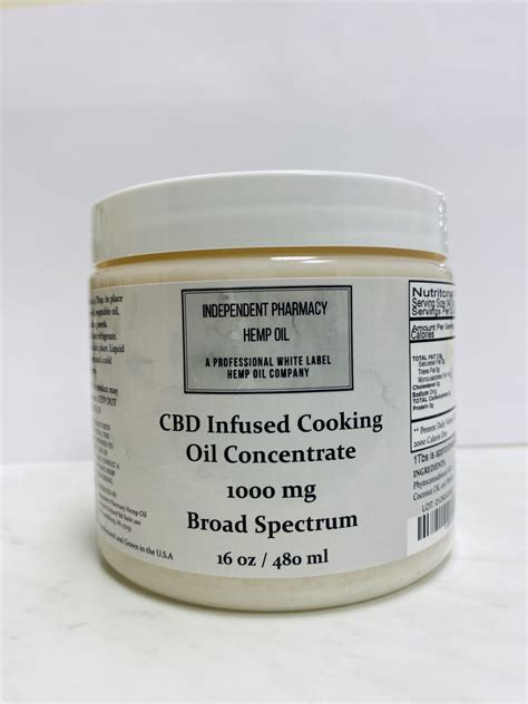 Cbd Infused Cooking Oil Broad Spectrum 1000mg 16oz Independent