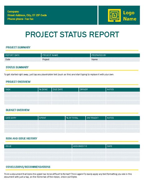 Project Status Report Timeless Design