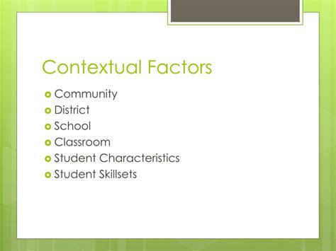 Ppt Contextual Factors What Are They Why Are They Important