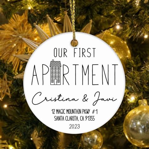 Our First Apartment Ornament Personalized First Apartment Christmas