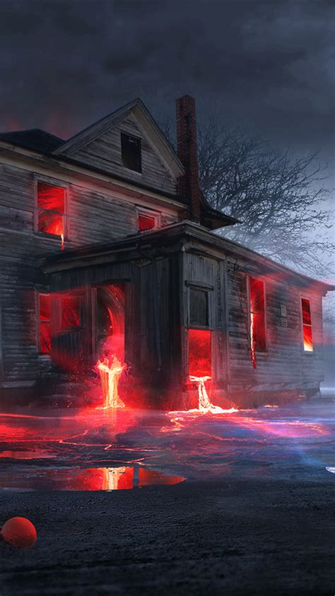 480x854 Spooky Halloween House Android One Mobile Wallpaper Hd Fantasy 4k Wallpapers Images