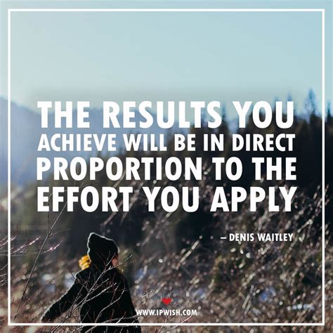 The Results You Achieve Will Be In Direct Proportion To The Effort You