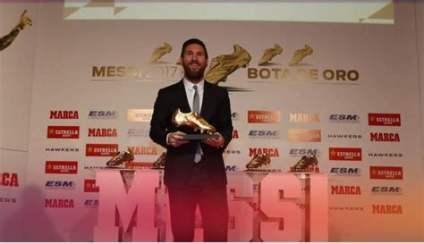history made as lionel messi receives 5th golden shoe award for europe