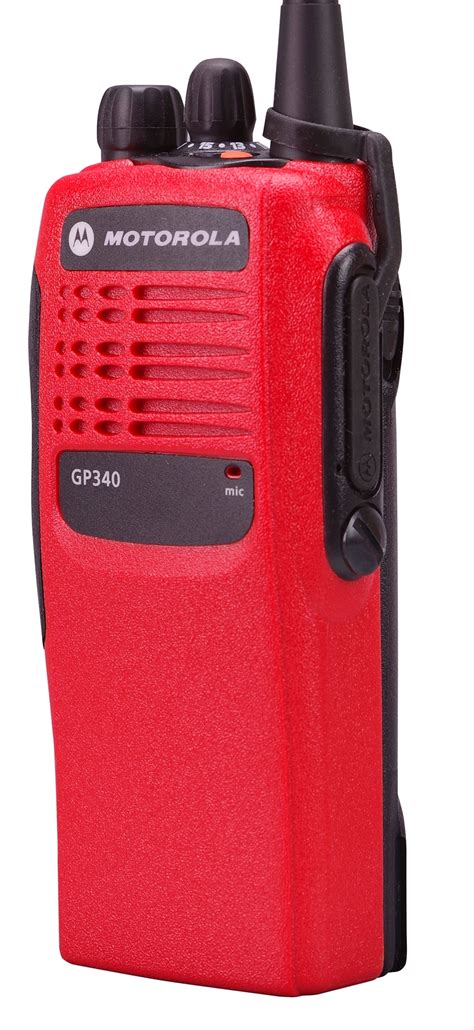 Motorola Gp340 Vhf Walkie Talkie Two Way Radio Refurbished Hi Viz Red