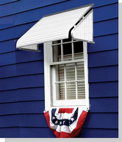 An awning or overhang is a secondary covering attached to the exterior wall of a building. Outdoor Metal Window Awnings USA | Series 3500 Aluminum Window Shade USA