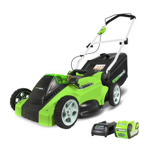 Greenworks 40v 16 Inch Cordless Lawn Mower 40 Ah Battery And Charger