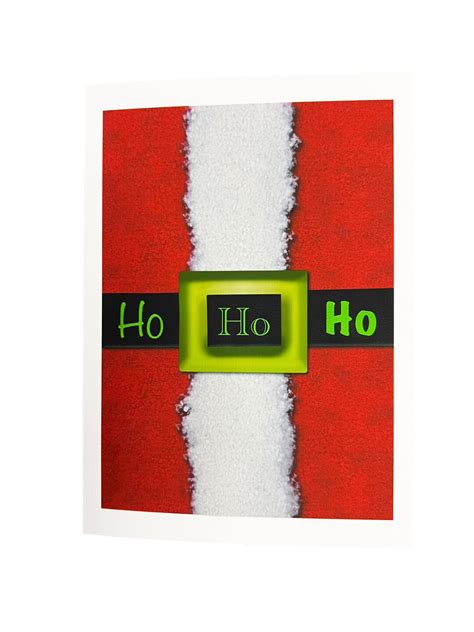 Ho Ho Ho Christmas Card Santas Belt Santa Suit T Etsy