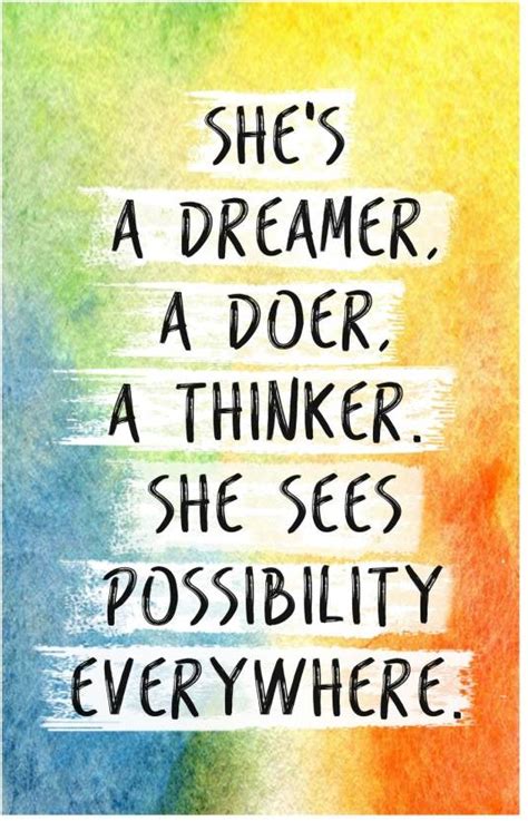 She Is A Dreamer A Doer A Thinker Quote Poster 18 Inch X 12 Inch